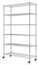Commercial 82 6 Tier Adjustable Wire Metal Shelving Rack