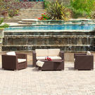 Mercury Row Ostro 4 Piece Seating Group with Cushions