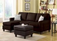 Vogue Microfiber Reversible Chaise Sectional Sofa