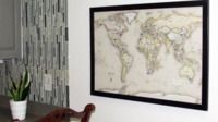 USA or World Magnetic-Pin Travel Map w/ Pins