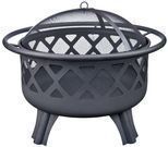 Hampton Bay Crossfire 29.5 Steel Fire Pit w/ Cooking Grate