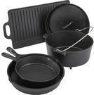 Outdoor Gourmet 5-Piece Cast-Iron Cookware Set