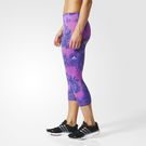 adidas Techfit Floral Print Capris Women's Purple