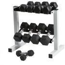 CAP Rubber Hex Dumbbell Weight Set, 5-25 lbs w/ Rack