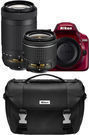 Nikon D3400 DSLR Camera w/ Lenses &Case (Refurb) + Gift Card