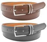 Two Men's Genuine Leather Dress Belts