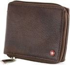 Alpine Swiss Men's Leather Zip Around Wallet