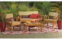 4-Piece Westerly Acacia Wood Deep Seating Chat Set