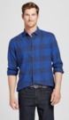 Men's Goodfellow & Co Long Sleeve Flannel Shirt- Blue Ribbon