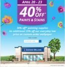 Sherwin Williams - 40% Off Paints & Stains