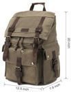 Kattee Mens Leather Canvas Backpack