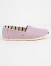 Women's Toms Soft Lilac Canvas Slip-Ons