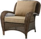 Hampton Bay: Beacon Park Wicker Chair w/ Toffee Cushions