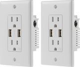 Dynex 2.4A USB Wall Outlet (2-Pack)