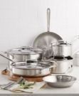 10-PC All-Clad Brushed Stainless Steel Cookware Set Bundle